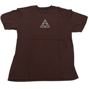 HUF Chest Logo Size XL Brown Tee (Retail Price $35)